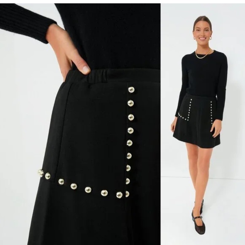 Tuckernuck Black Mini Skirt with Silver Details - Picture 10 of 10
